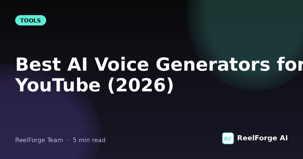 Best AI Voice Generators for YouTube (2026)